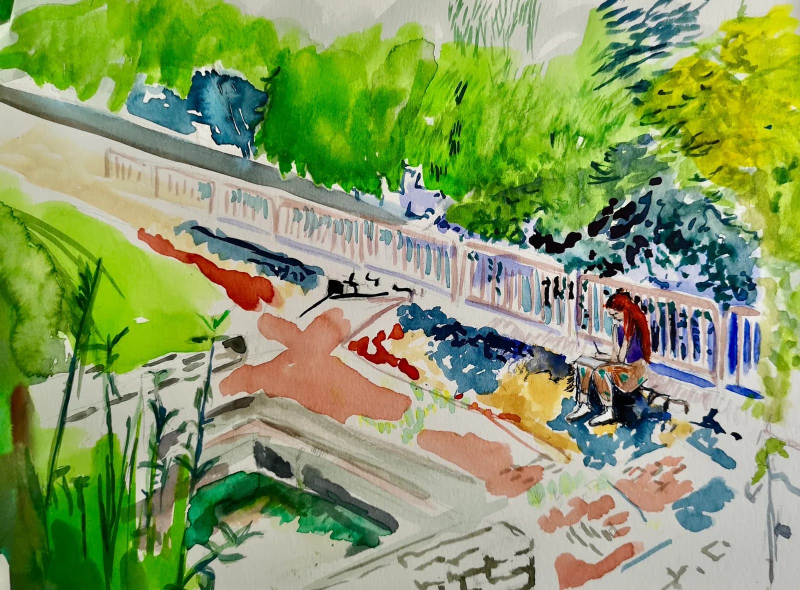 Image 1 : Sortie dessin au Bois de Ste Pezenne à Niort background