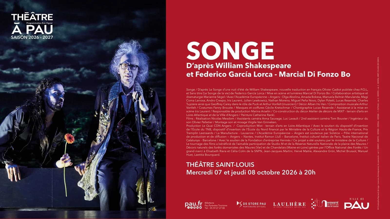 Image 1 : Saison Théâtre à Pau - Songe background