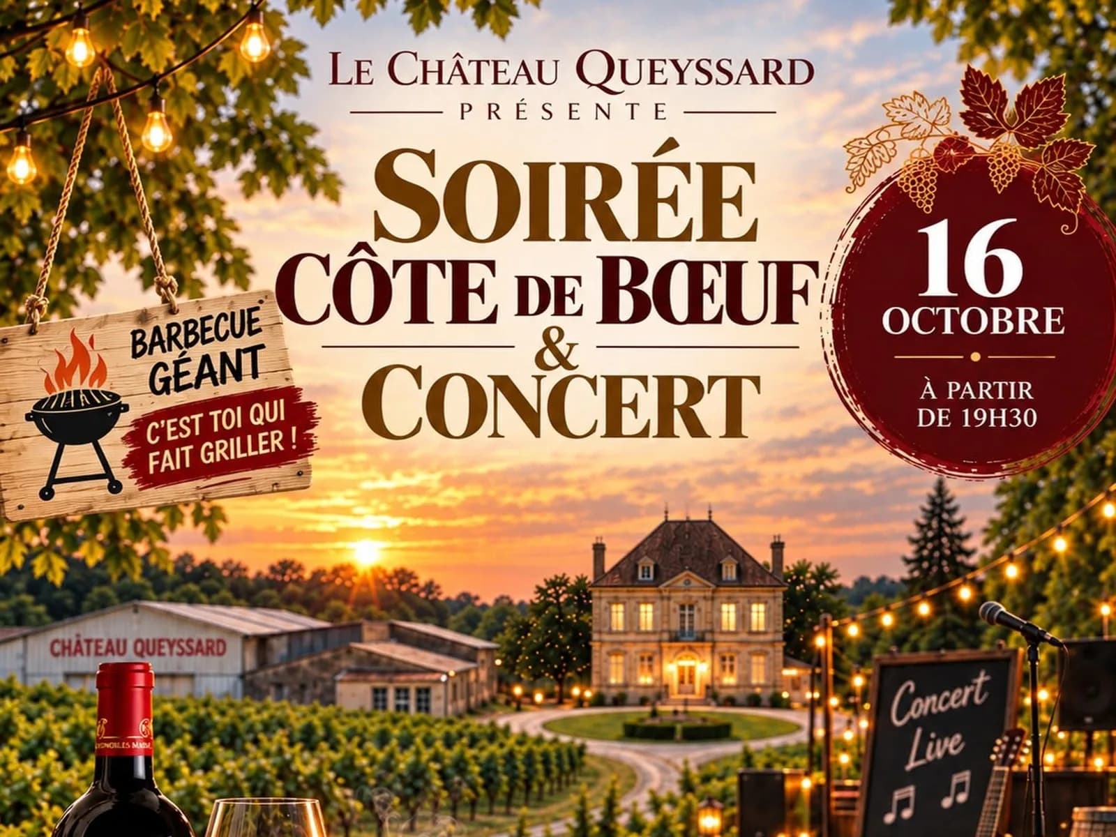 Image 1 : Soirée côte de boeuf et concert background
