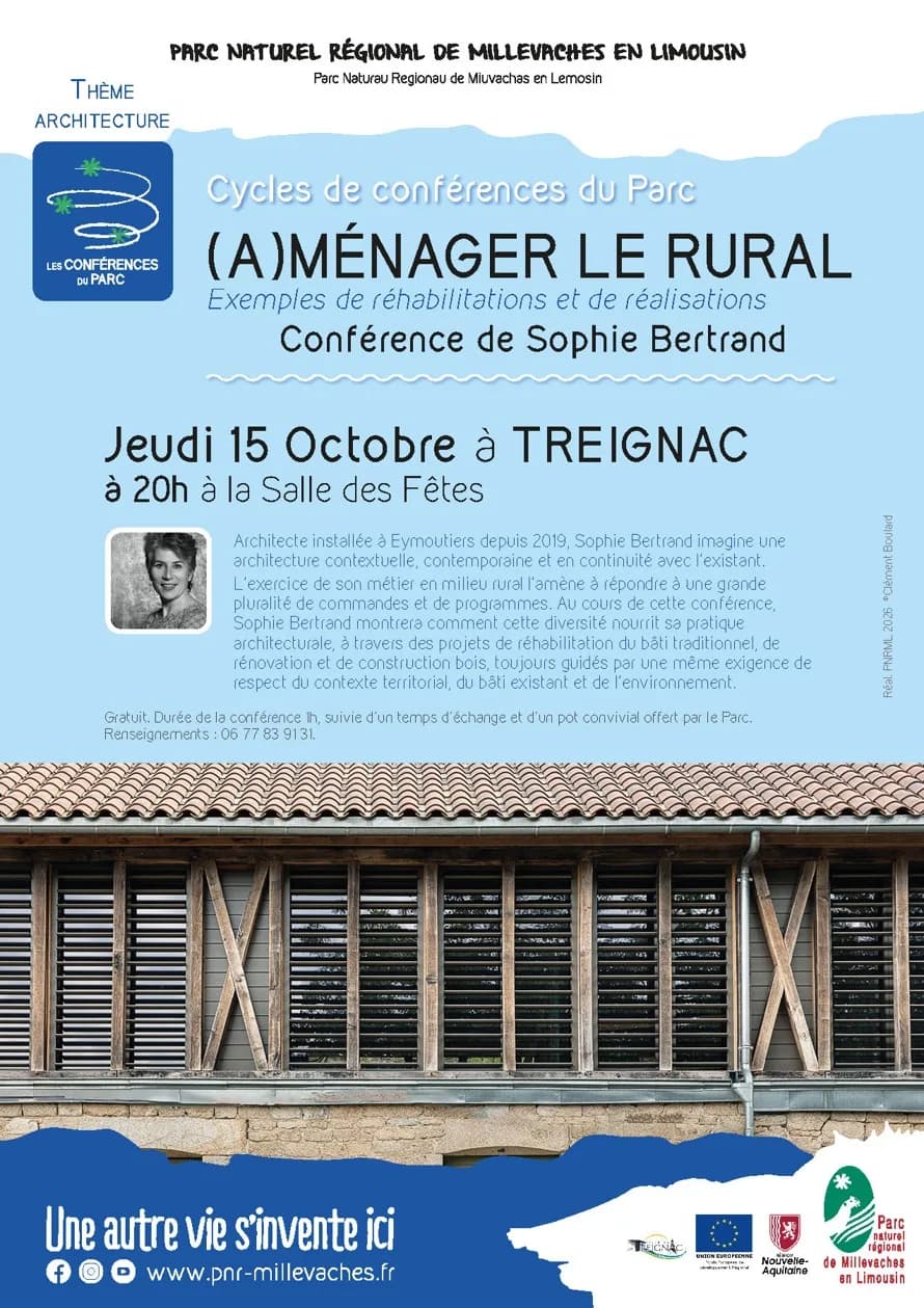 Image 1 : Cycles de conférences du Parc : (A)MÉNAGER LE RURAL par Sophie Bertrand background