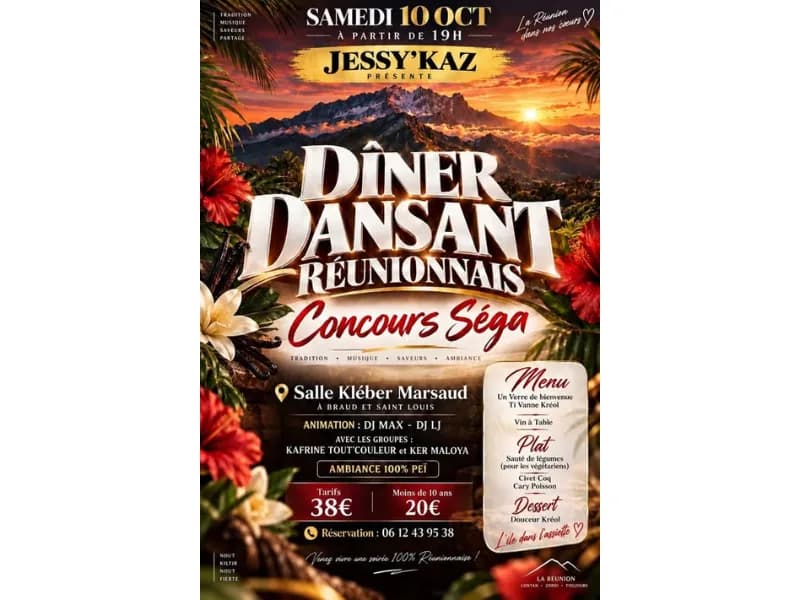 Image 1 : Grand dîner dansant réunionnais background
