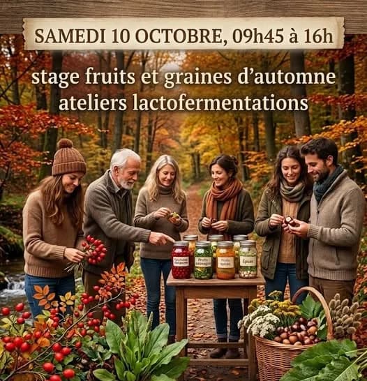 Image 1 : Stage fruits et graines d'automne background