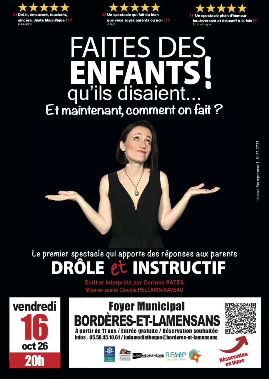 Image 1 : Spectacle "Faites des enfants qu'ils disaient ... et maintenant comment on fait ? " background