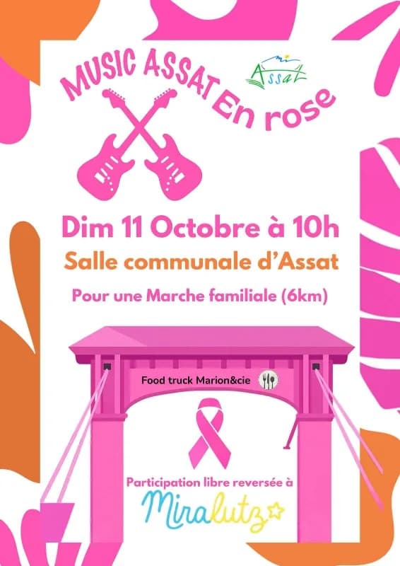 Image 1 : Music'assat en rose background