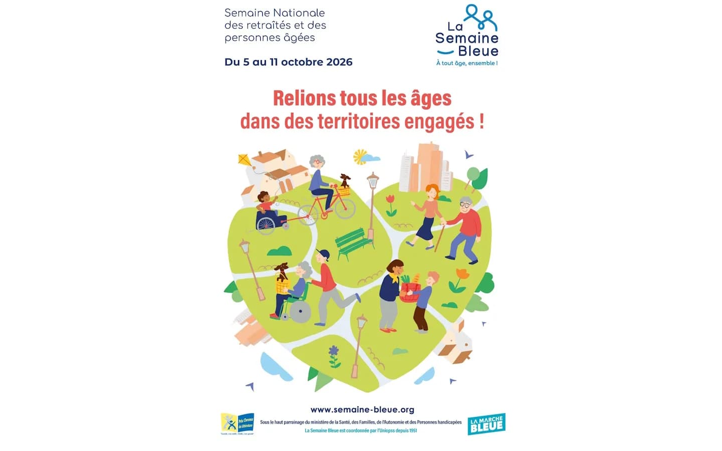 Image 2 : La semaine bleue : marche bleue background
