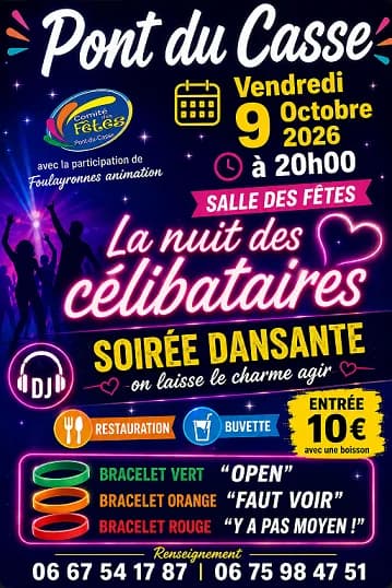 Image 1 : La nuit des célibataires à Pont-du-Casse background