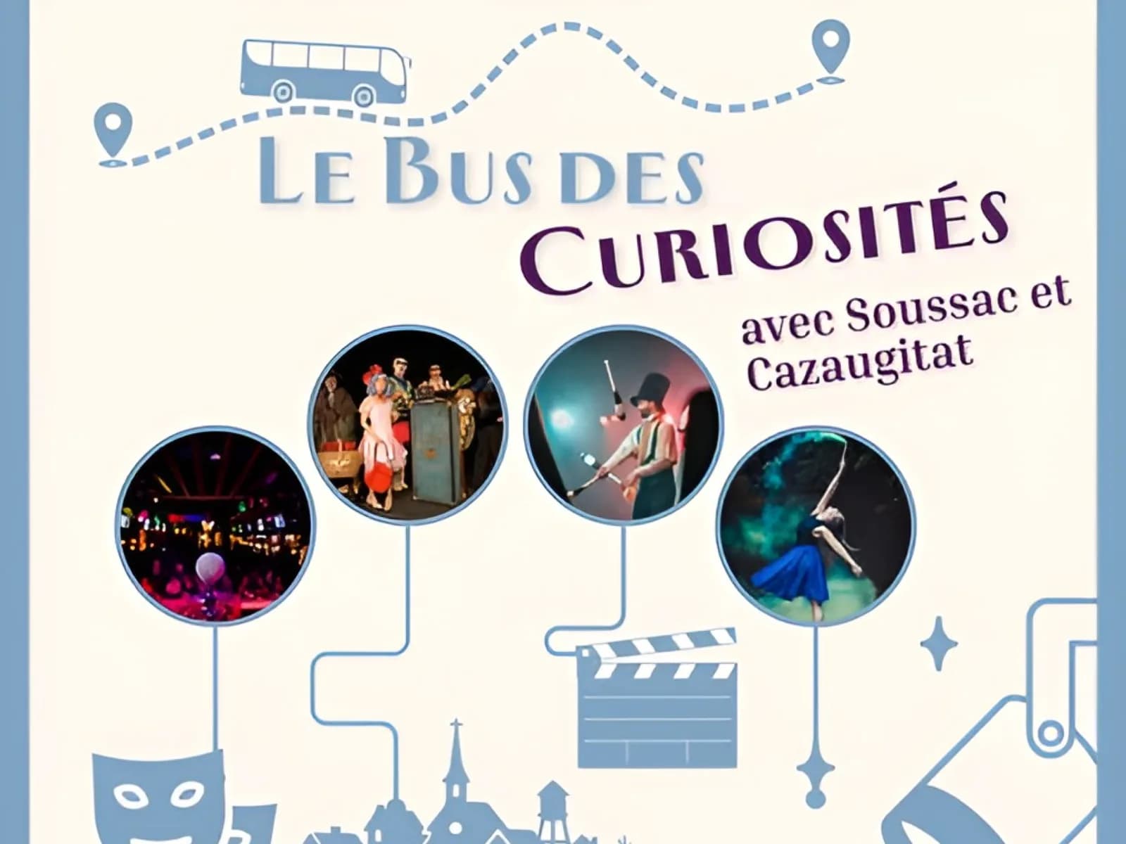 Image 1 : Le bus des curiosités 2026 (Soussac/Cazaugitat) background