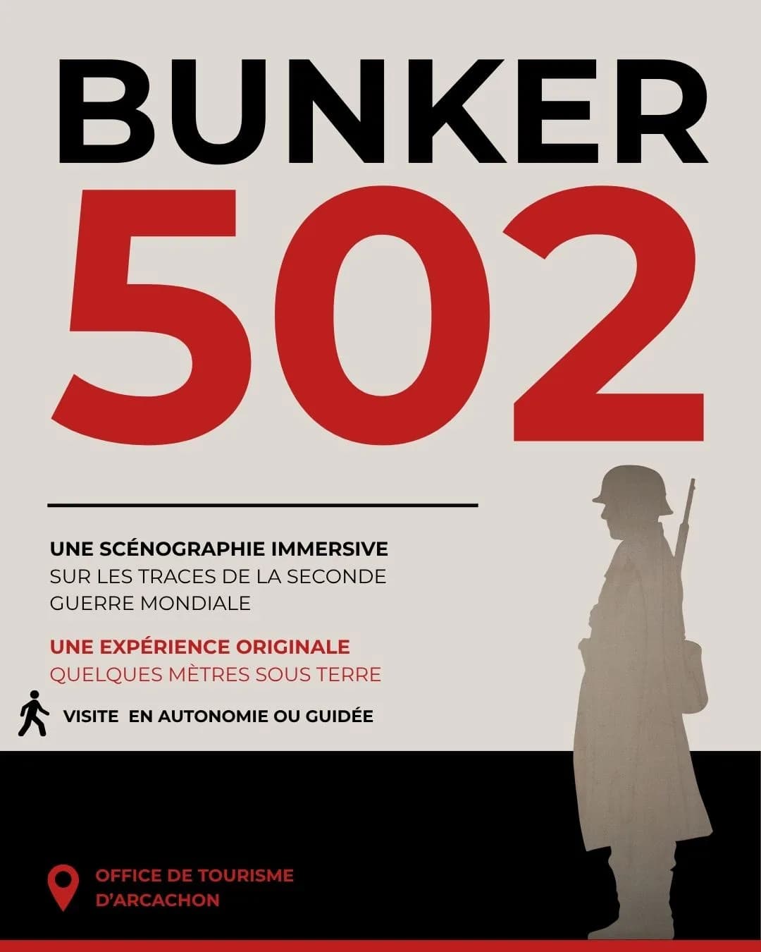 Image 1 : Visite libre du Bunker : Code 502, l'expérience souterraine d'Arcachon background