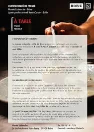 Image 1 : Exposition: A table ! Passé, présent (Musée Labenche) background