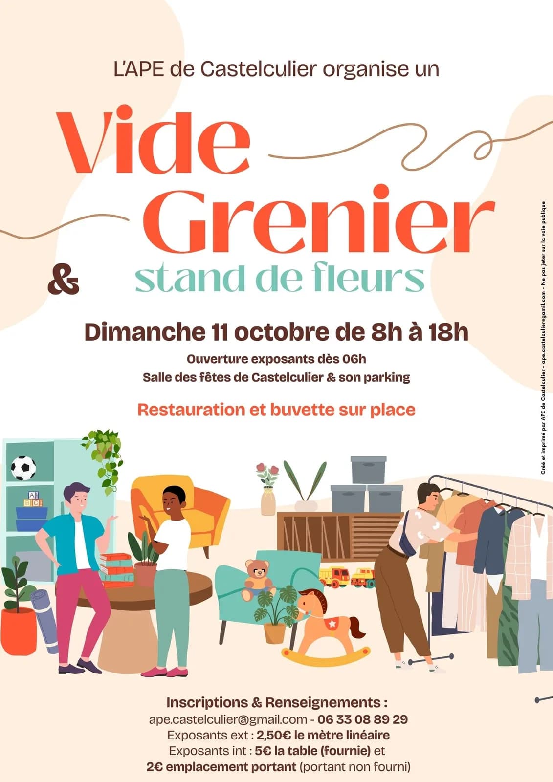 Image 1 : Vide grenier de L’Association des Parents d’Élèves des écoles de Castelculier background