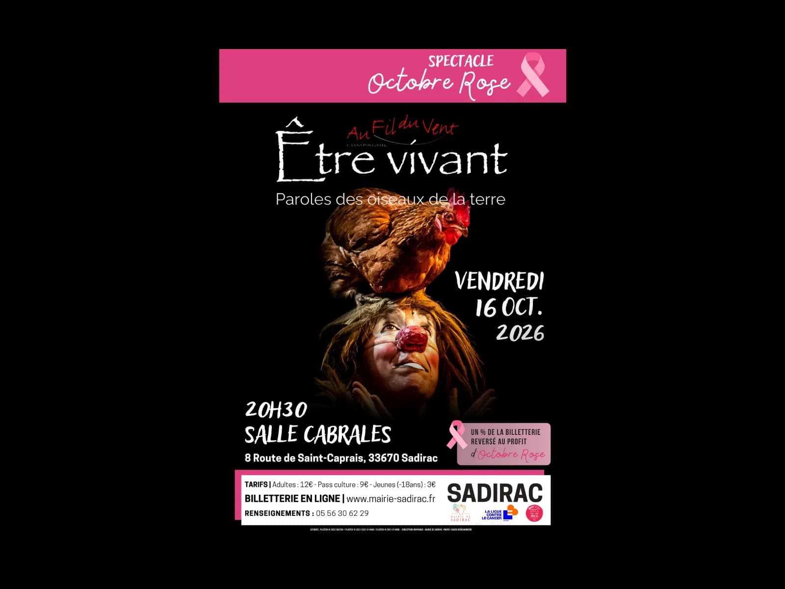 Image 1 : Spectacle « Être vivant » - Octobre rose background