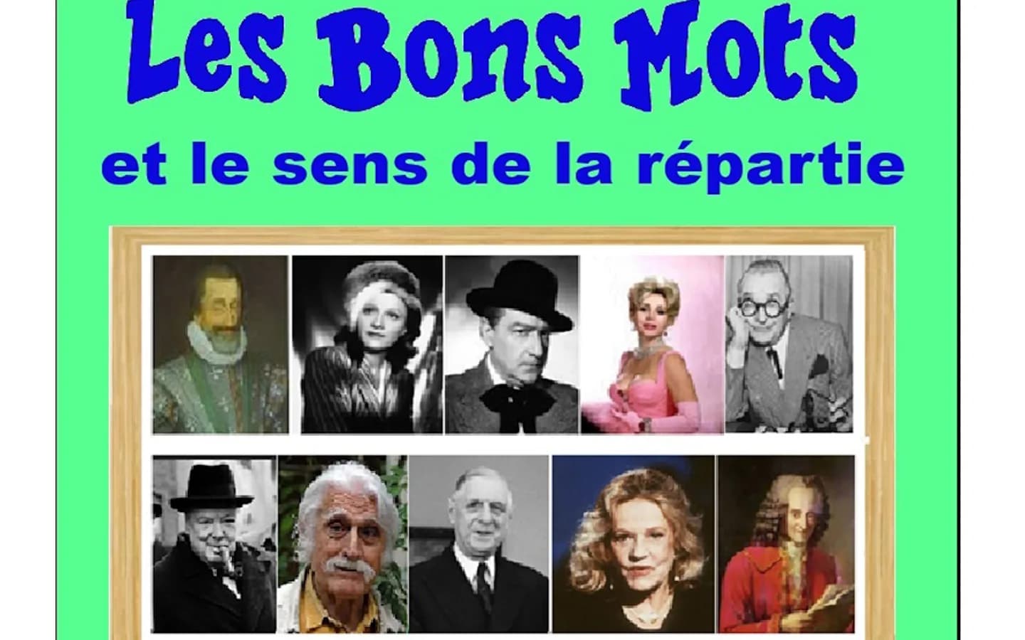 Image 1 : Conférence de l’UTL : Les Bons Mots et le sens de la répartie background