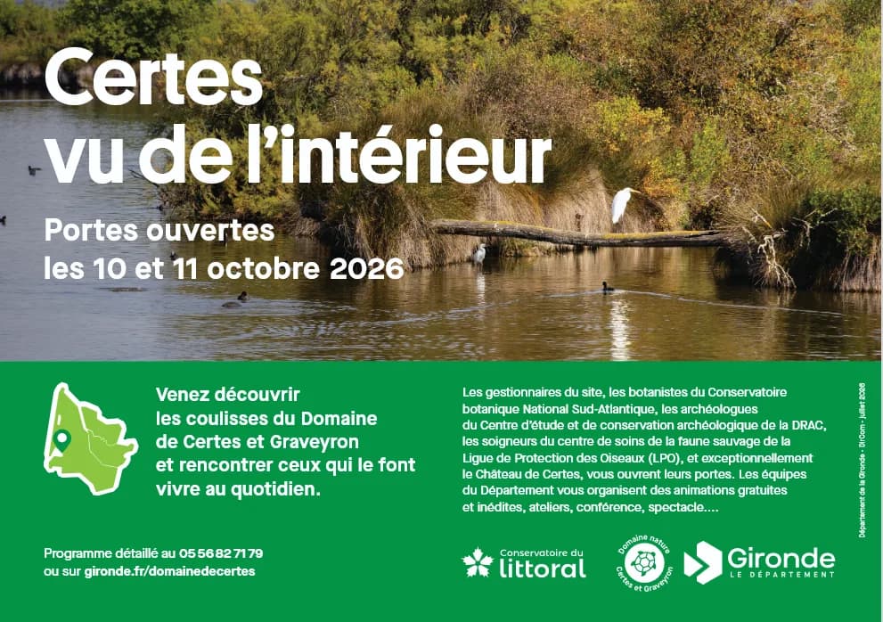 Image 1 : Portes ouvertes au Domaine de Certes et Graveyron : Certes vu de l'intérieur background