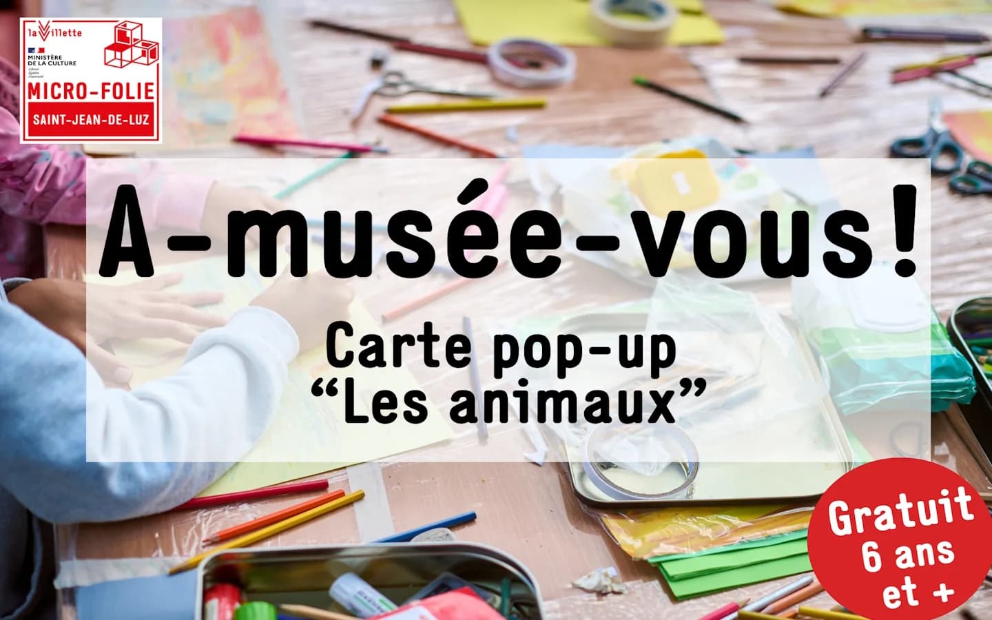 Image 1 : Micro-Folie : A-musée-vous : carte pop-up les animaux background