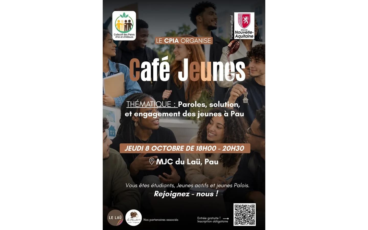 Image 1 : Café Jeunes 6 Paroles, solutions et engagement des jeunes background