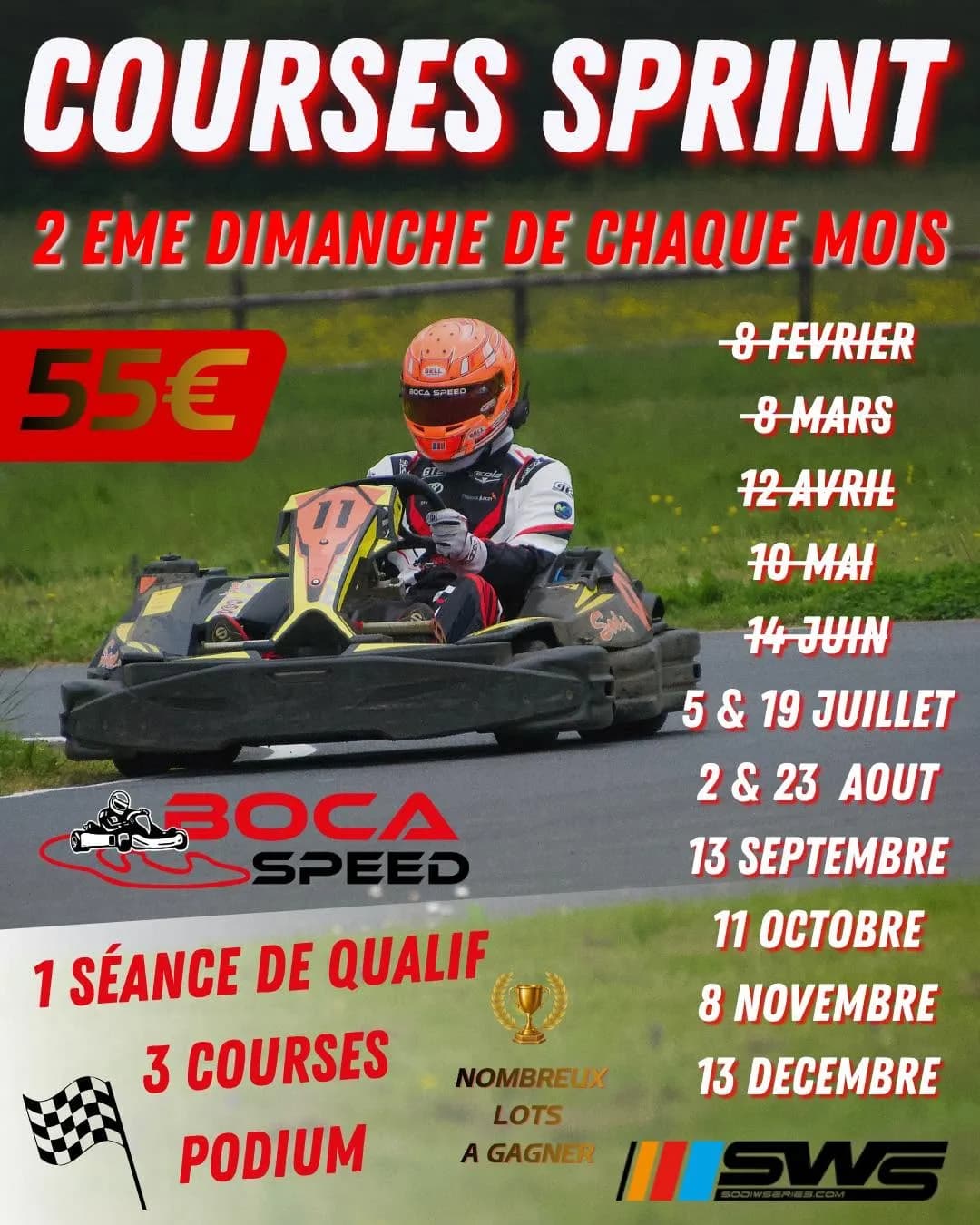 Image 1 : Courses sprint - Karting Bocaspeed background
