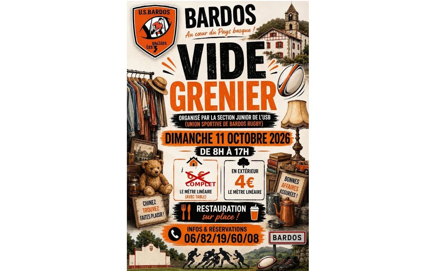Image 1 : Vide grenier, poussette et dressing background