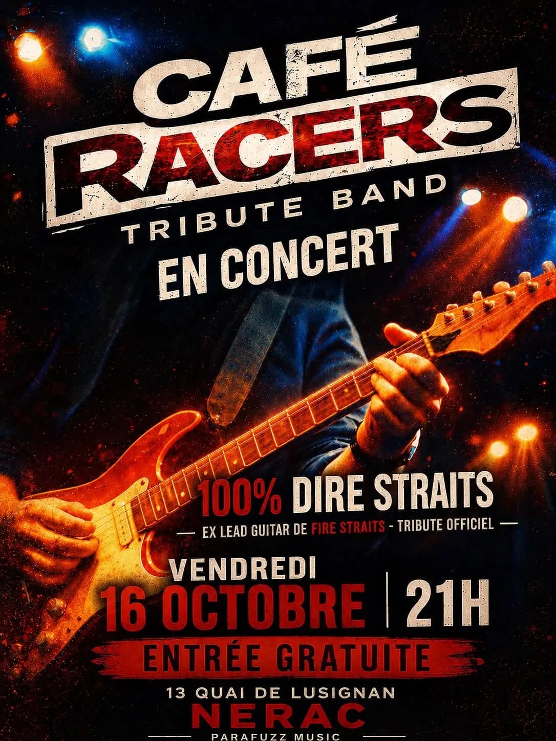 Image 1 : Concert Café Racer 100% Dire Straits background