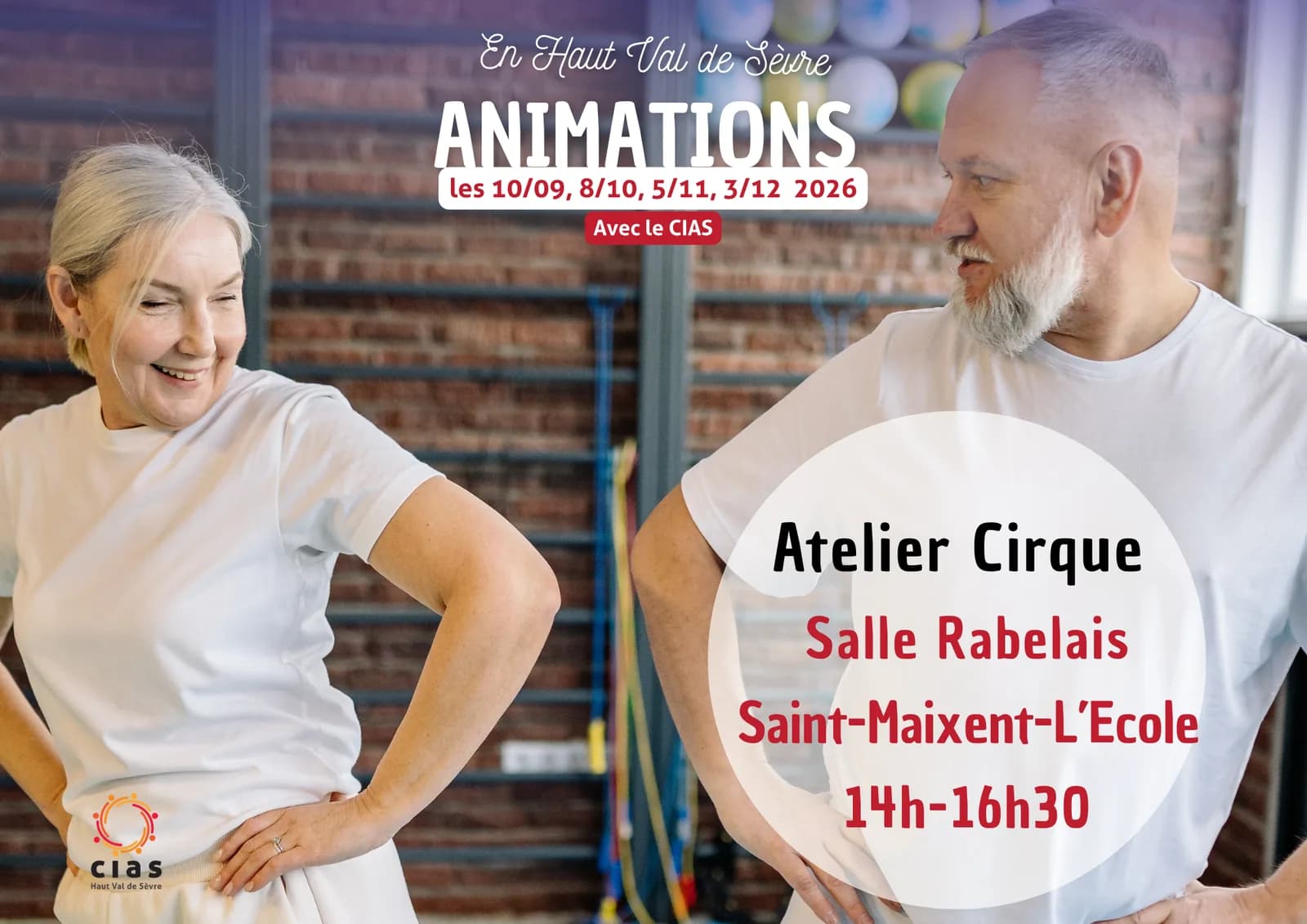 Image 1 : ANIMATIONS + de 60 ans : Atelier cirque background