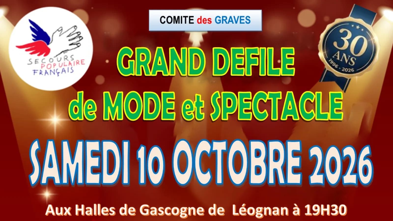 Image 1 : Défilé de mode du Secours Populaire background