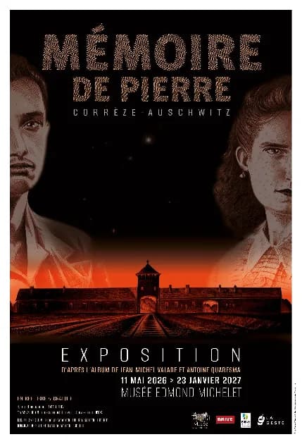 Image 1 : Exposition: Mémoire de pierre. Corrèze-Auschwitz (Musée Edmond Michelet) background