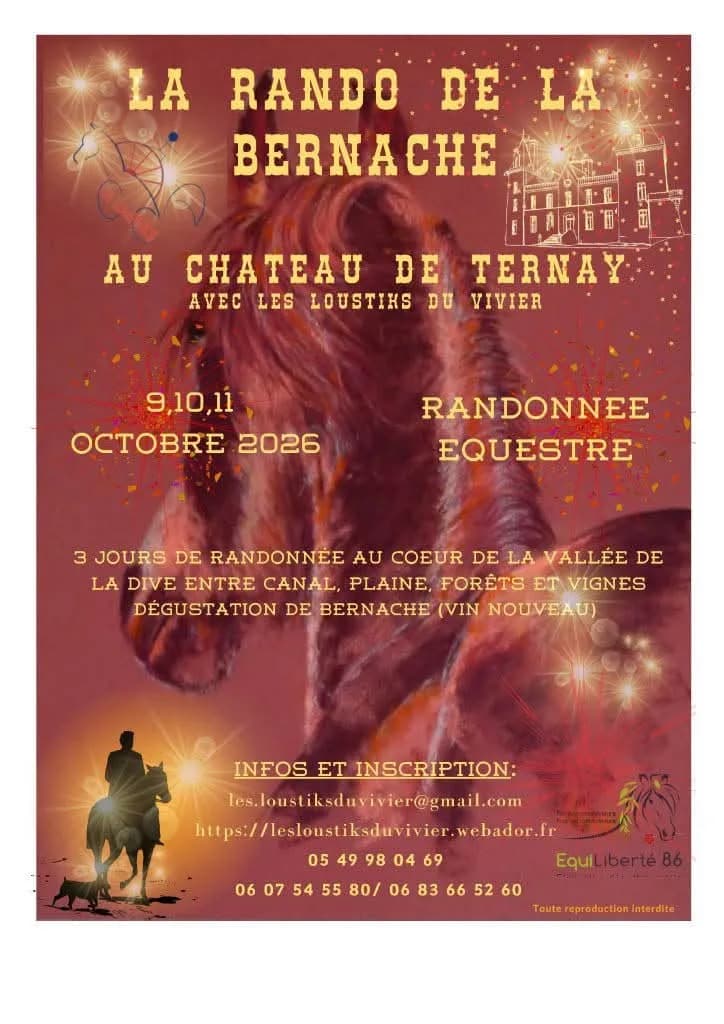 Image 1 : Randonnée de la bernache : randonneurs, cavaliers, attelages et VTT background