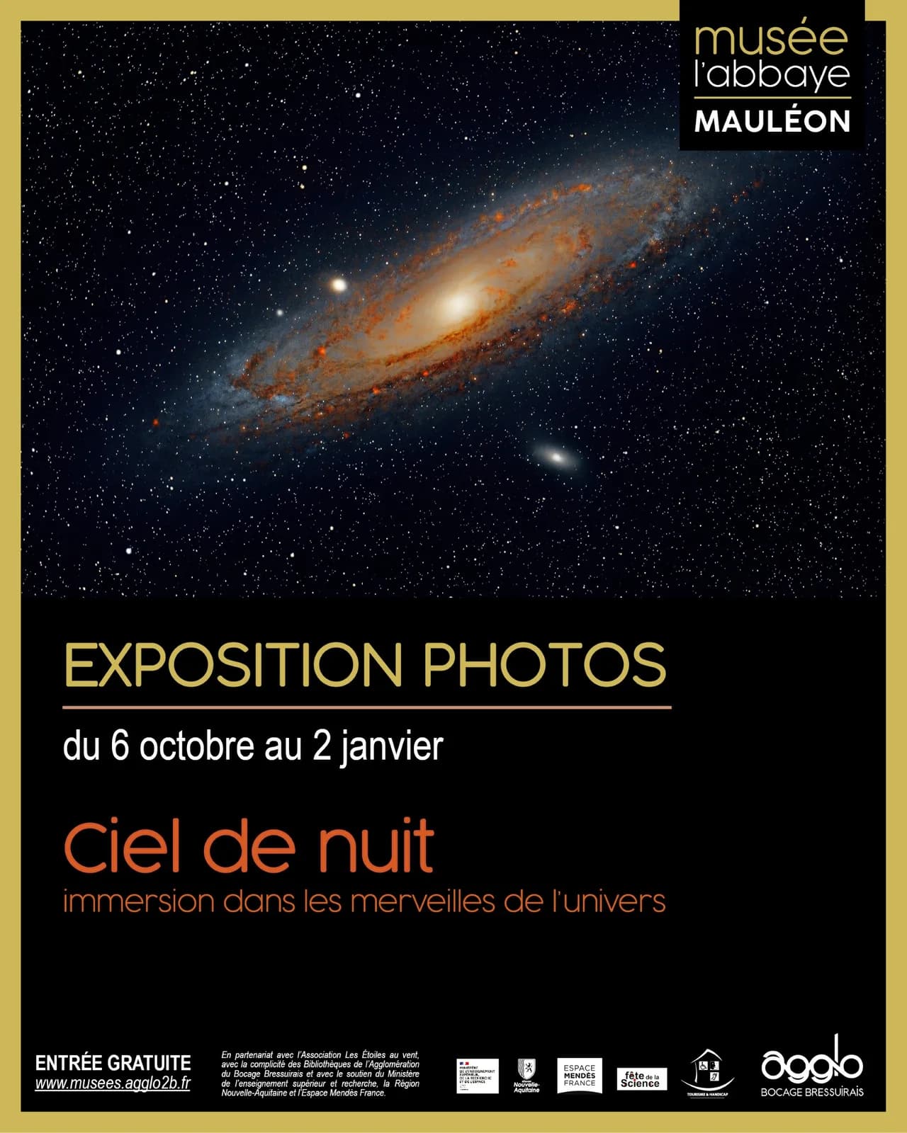 Image 1 : Musée L'Abbaye - Exposition : Ciel de Nuit background