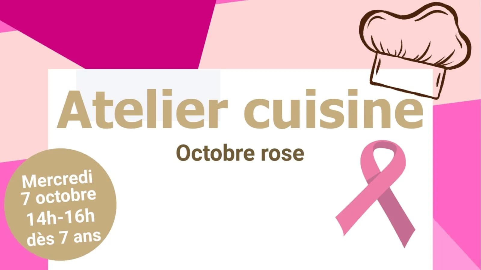 Image 1 : Octobre rose : Atelier cuisine background