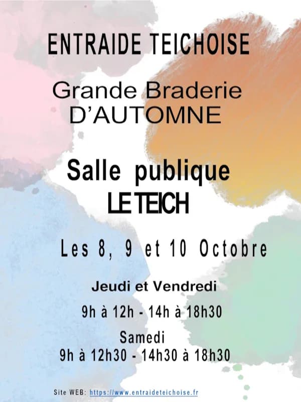 Image 1 : Grande Braderie d'automne de l'Entraide teichoise. background