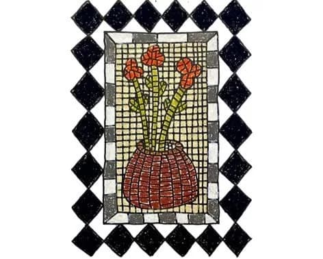 Image 1 : Défilé de mode avec pour thème : la mosaïque background