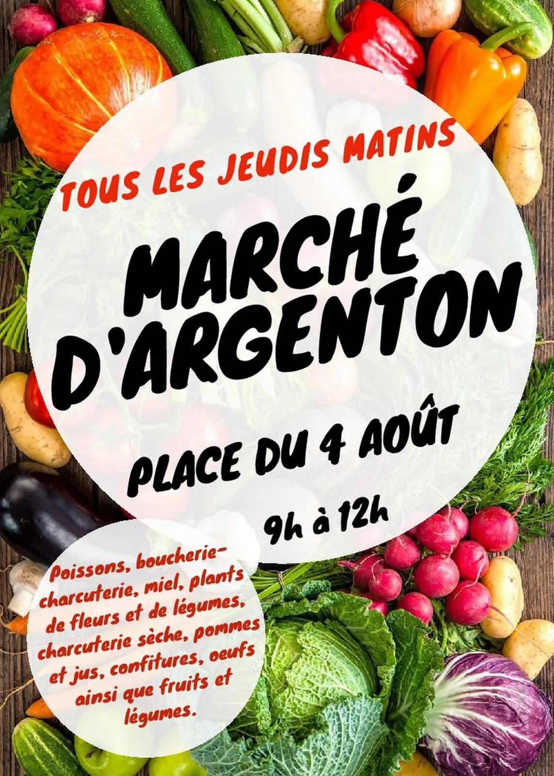 Image 1 : Marché d' Argenton-les-Vallées background