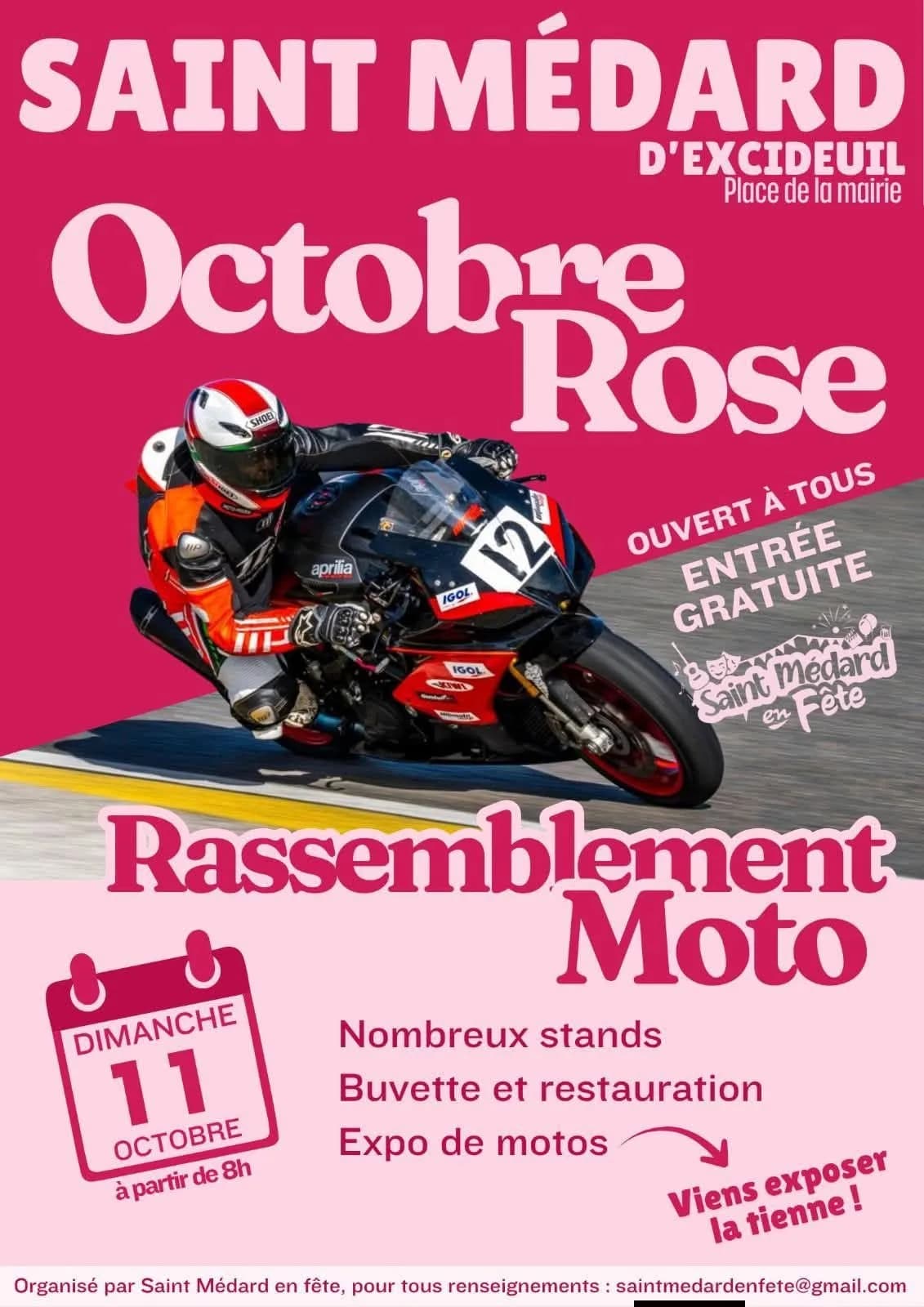 Image 1 : Octobre rose - rassemblement de motos background