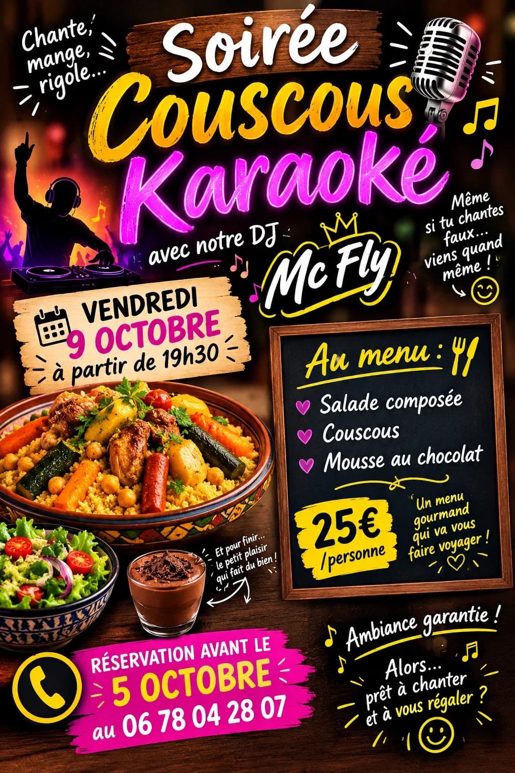 Image 1 : Soirée Couscous & Karaoké background