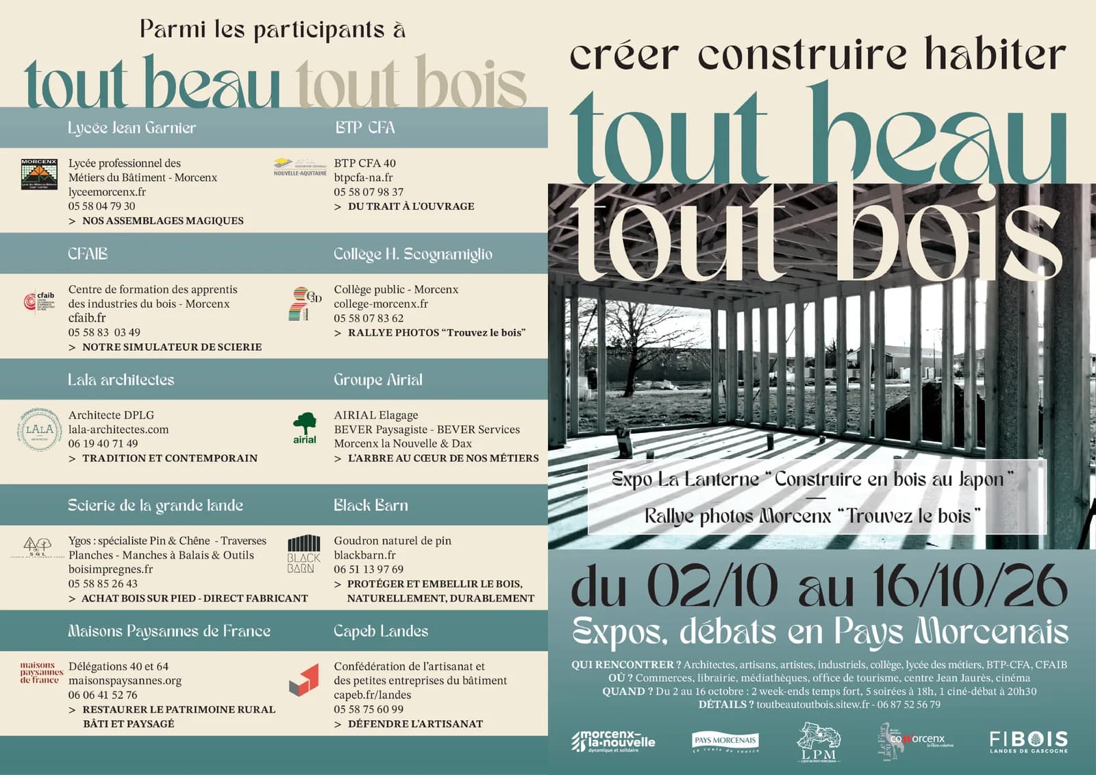 Image 1 : "tout beau tout bois" Filière Bois Professionnels et formations background