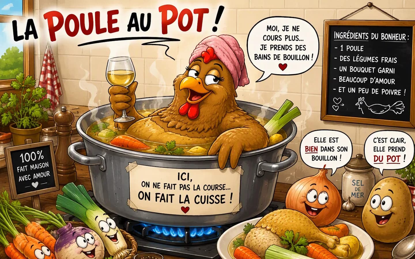 Image 1 : Poule au pot background