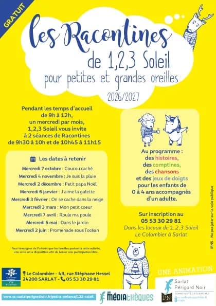 Image 1 : Les Racontines de 1,2,3 Soleil background
