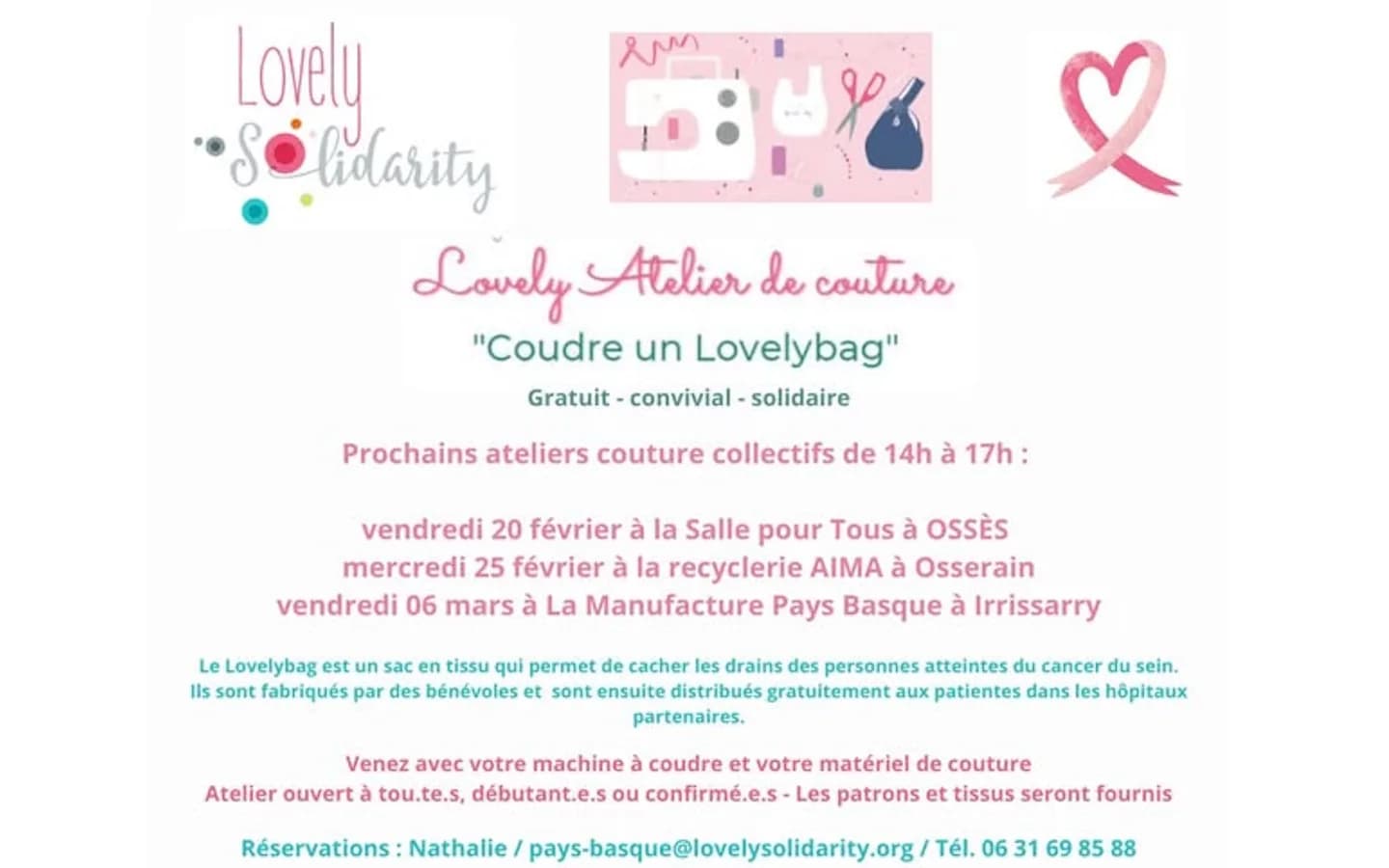 Image 3 : Ateliers Manufacture Pays Basque - Atelier solidaire "Lovely bag" background