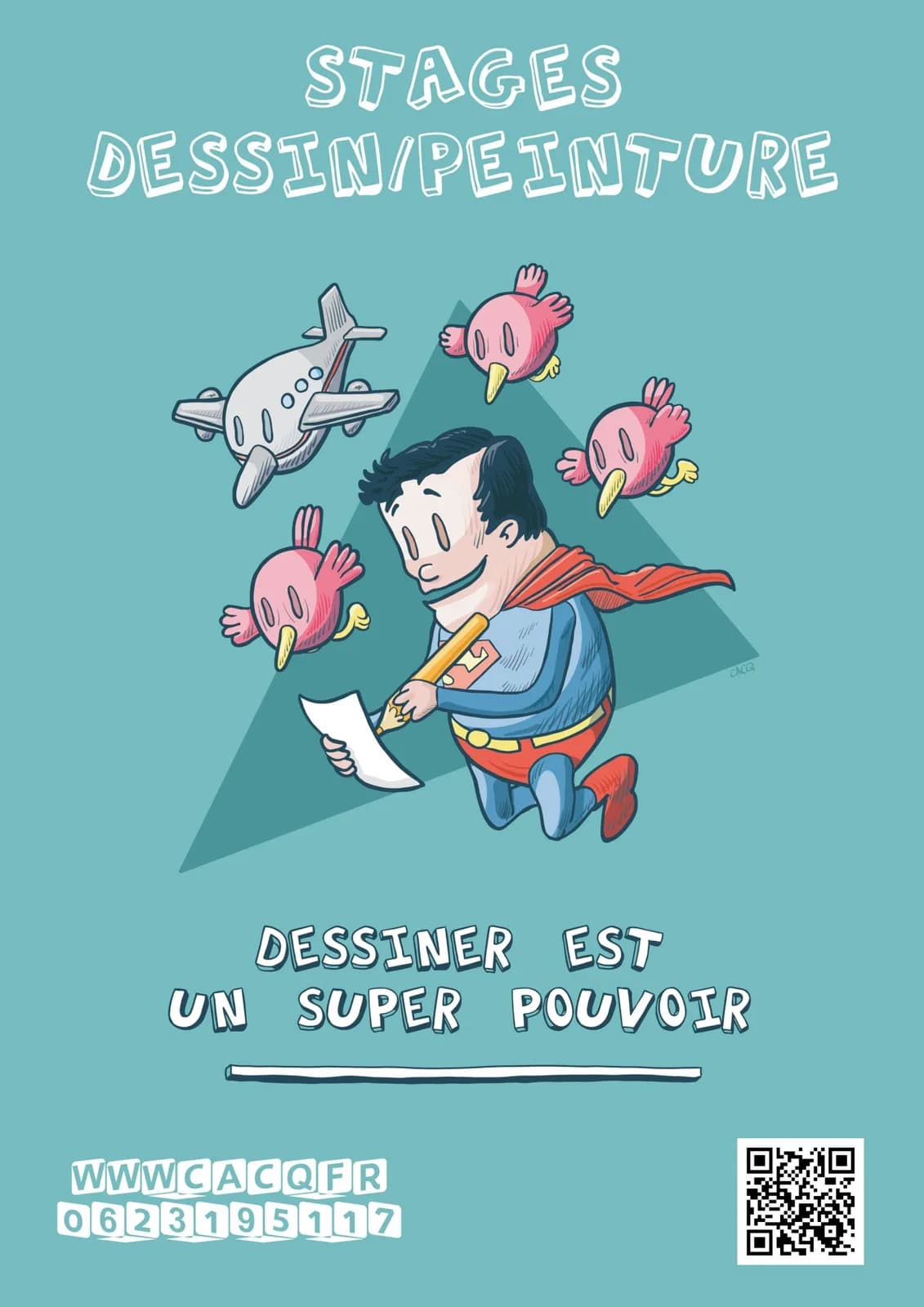 Image 1 : Dessiner est un super pouvoir - stage Le dessin de corps humain background