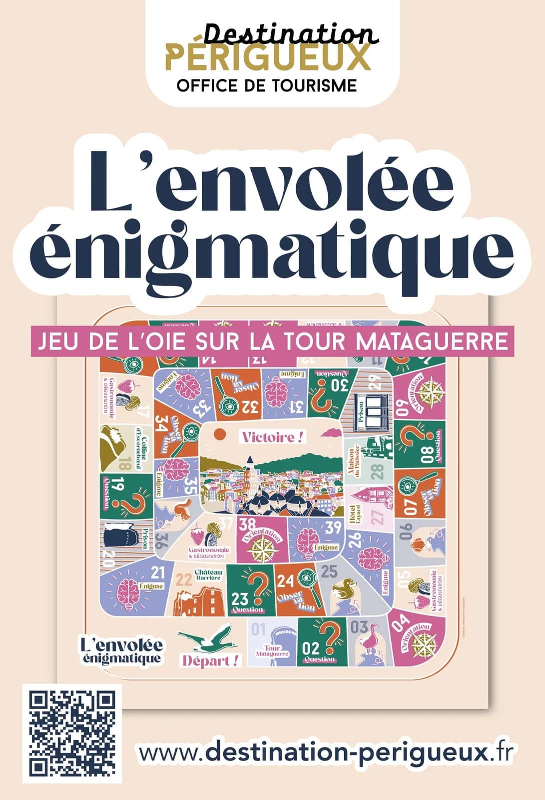 Image 1 : L'envolée énigmatique - Jeu de l'oie sur la Tour Mataguerre background