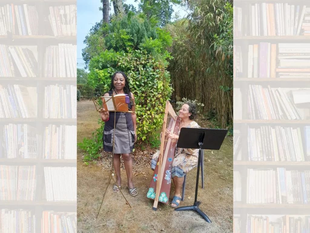 Image 1 : Lecture musicale à la harpe background