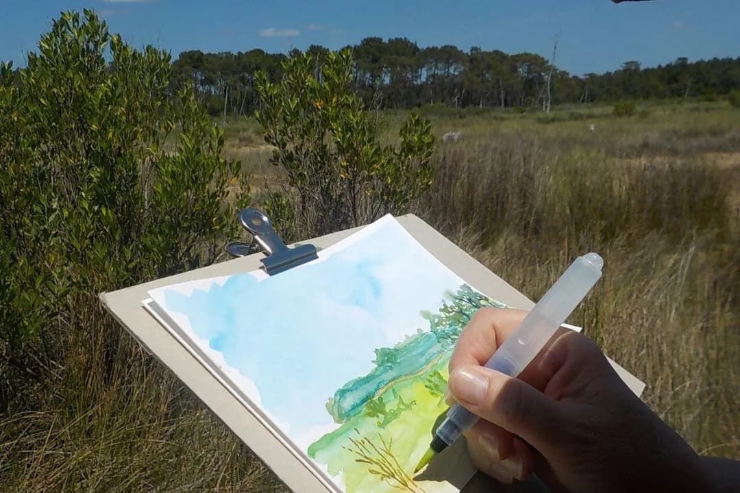 Image 1 : Sortie aquarelle sur les oiseaux background