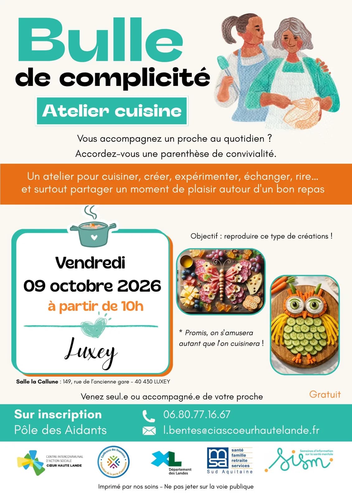 Image 1 : Bulle de complicité - atelier cuisine background