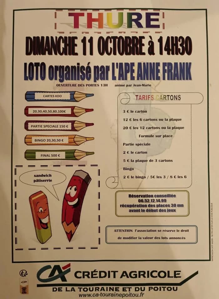 Image 1 : 🎱L’APE Anne Frank organise son loto background