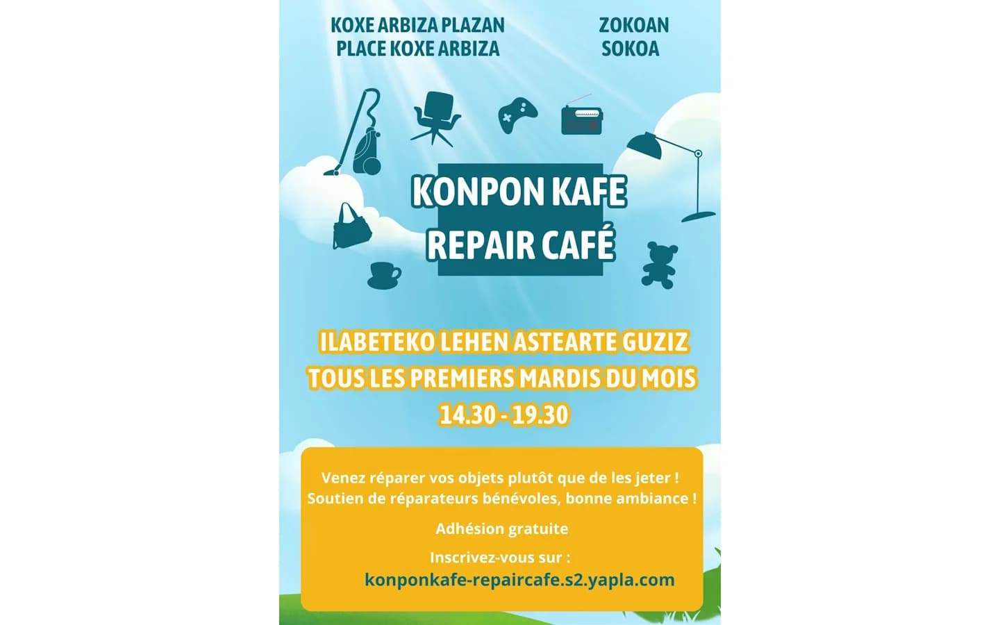 Image 1 : Le Konpon Kafe - Repair Cafe de Sokoa background