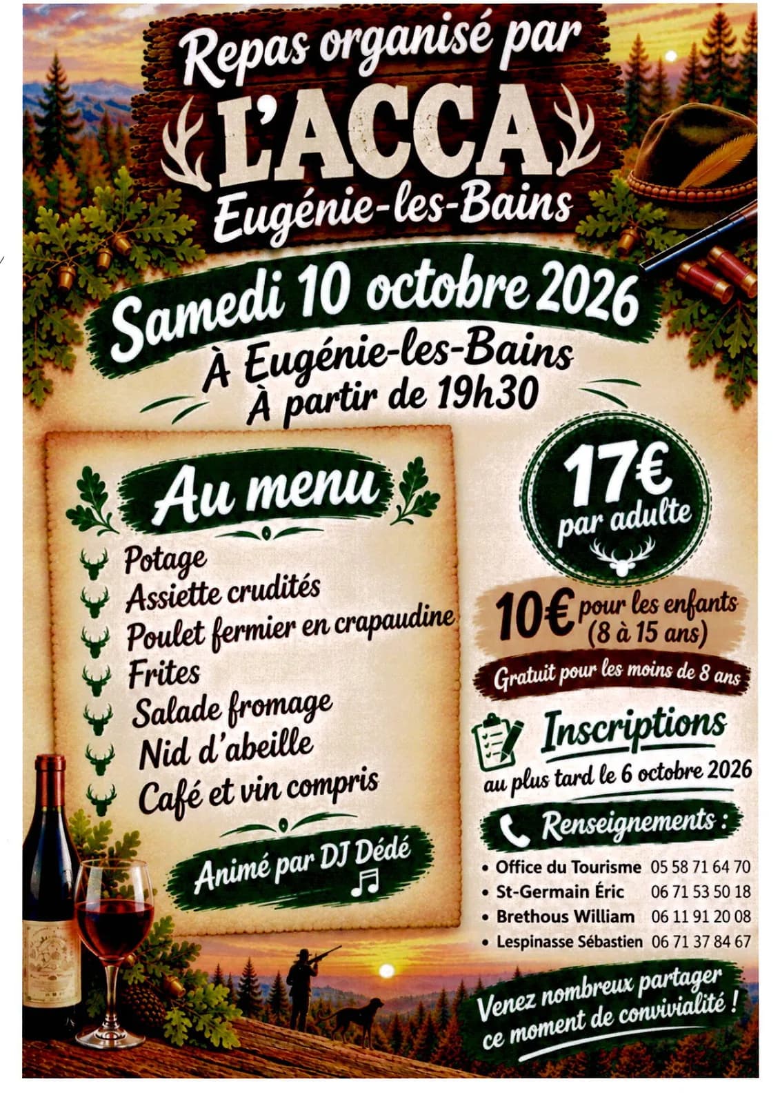 Image 1 : Repas de la chasse à Eugénie background