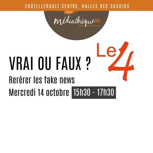 Image 1 : Permanence Le 4 Infos Jeunes : Vrai ou faux ? Repérer les fake news background