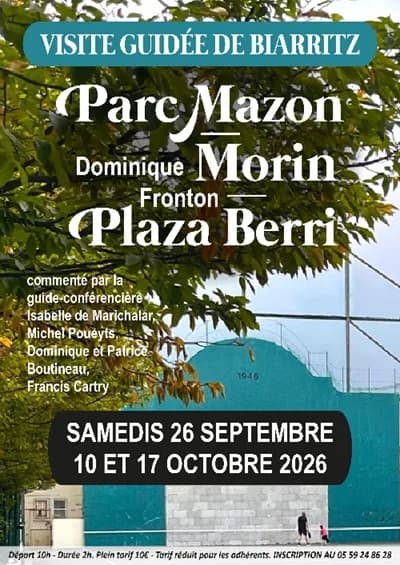 Image 1 : Visite de Biarritz par le musée historique - Parc Mazon et Plaza Berri background