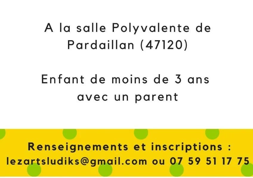 Image 2 : Atelier de cirque avec Lezarts Ludiks pour les moins de 3 ans background