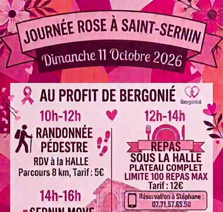 Image 1 : Journée Octobre Rose à Saint Sernin au profit de l'institut Bergonié background