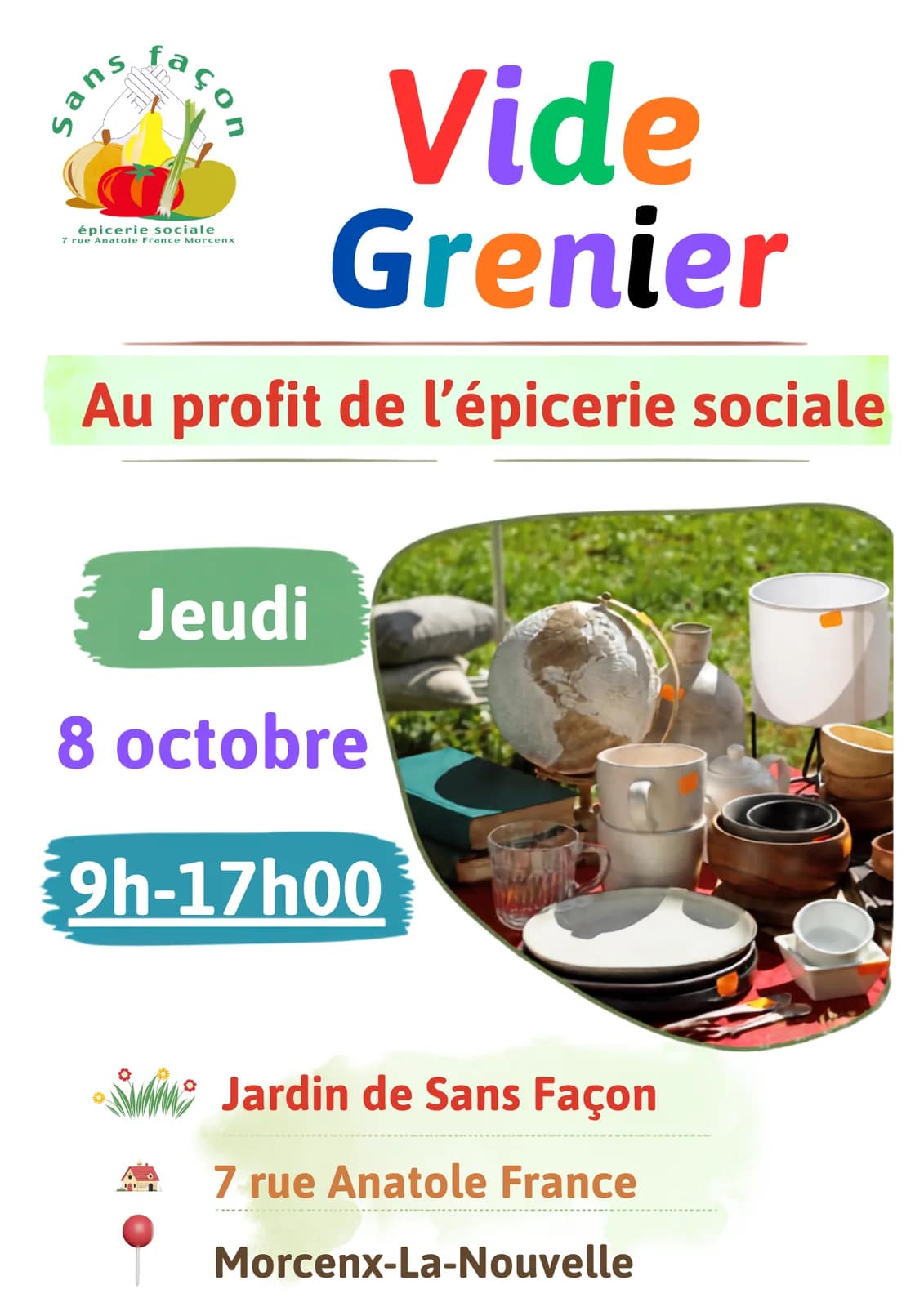 Image 1 : Vide Grenier - Épicerie sociale sans façon background